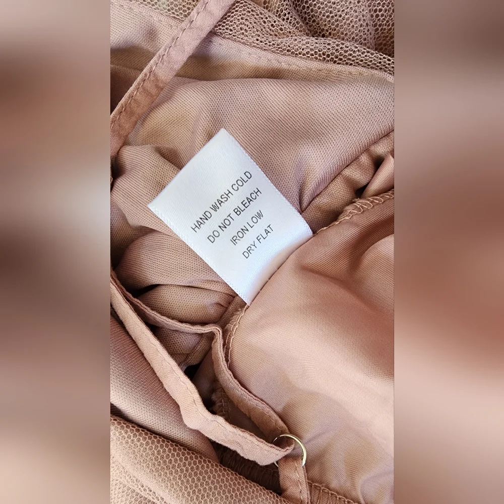 Luxxel Dusty Rose Floral Tulle Dress (sz small/petite) - Picture 16 of 16